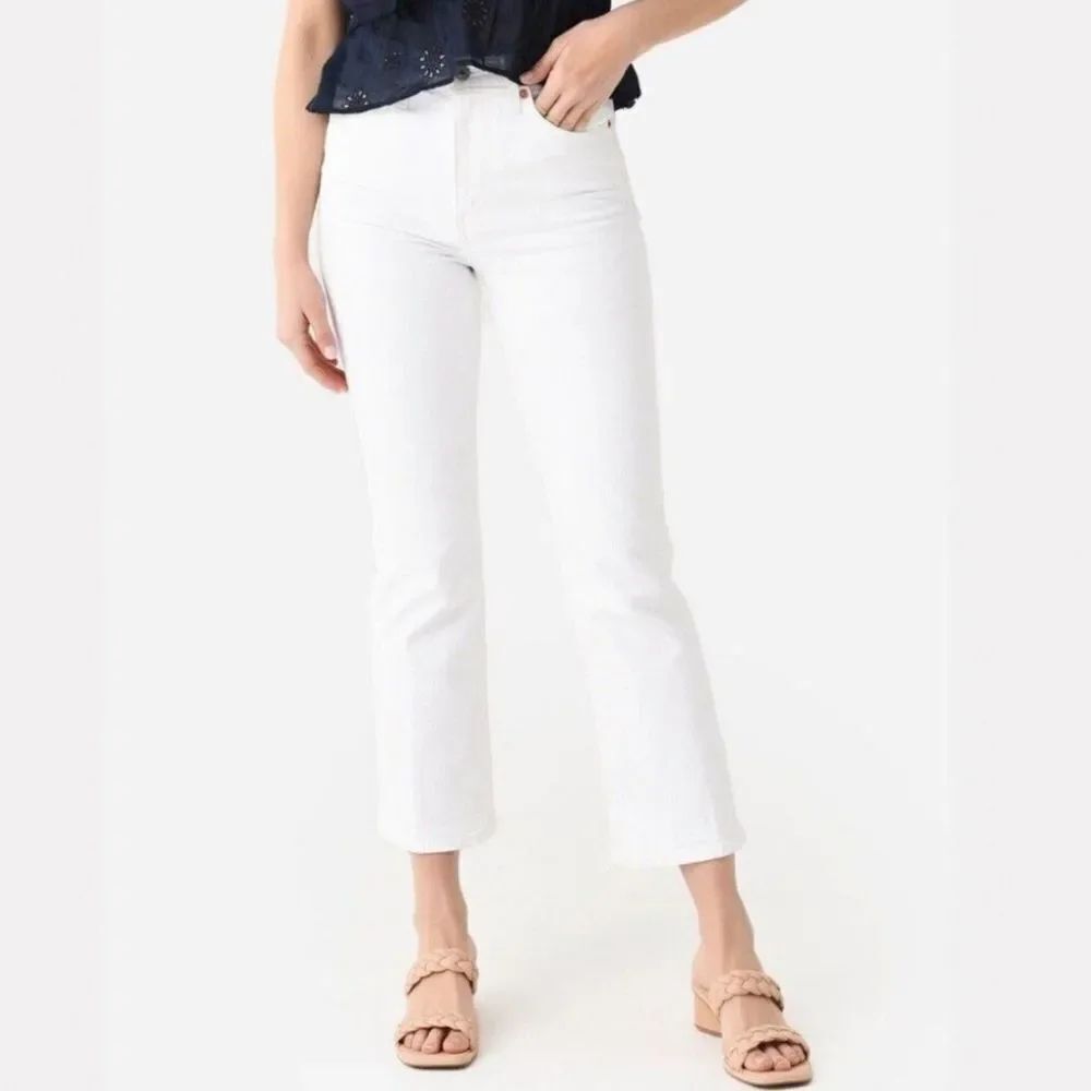 RE/DONE White 70S CROP BOOT Denim Jeans